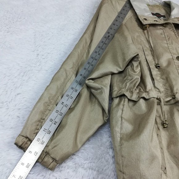 Outbrook Womens Jacket Windbreaker Gold Lightweight Snap Front Collared Plus 1X - Picture 4 of 13